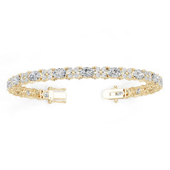 18K Gold Semi Mount Bracelet Setting Oval Ov 7x5mm Diamond Accent Syz Jewelry