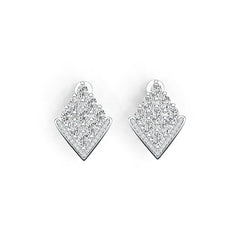 Platinum Semi Mount Earrings Setting Oval OV 4X3mm Diamond Accent DHJ