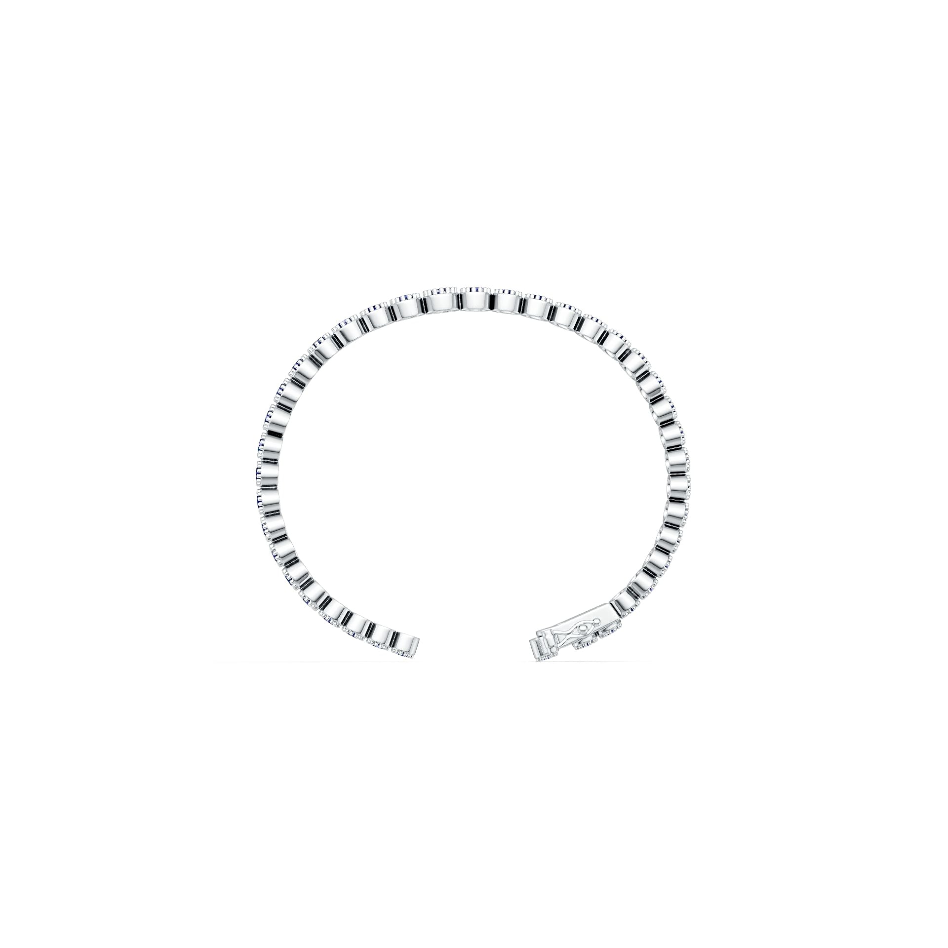 Sterling Silver Semi Mount Bracelet Setting Round RD 3x3mm DHJ