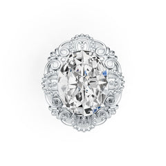 Sterling Silver Semi Mount Ring Setting Oval OV 20X15mm Cocktail Ring DHJ