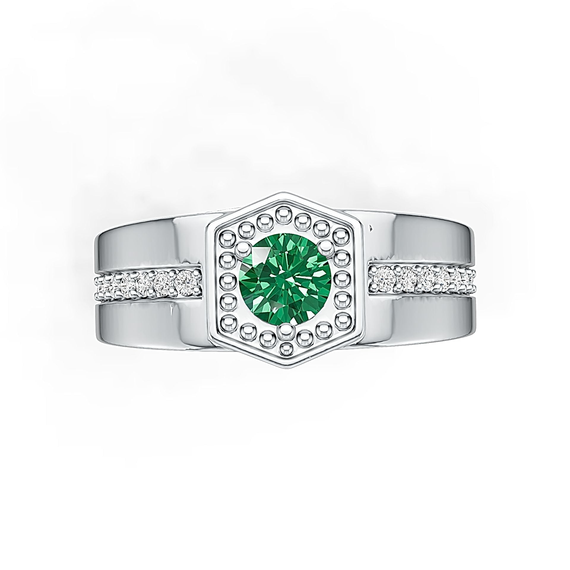 Sterling Silver Semi Mount Ring Setting Round RD 5x5mm Halo Syzjewelry