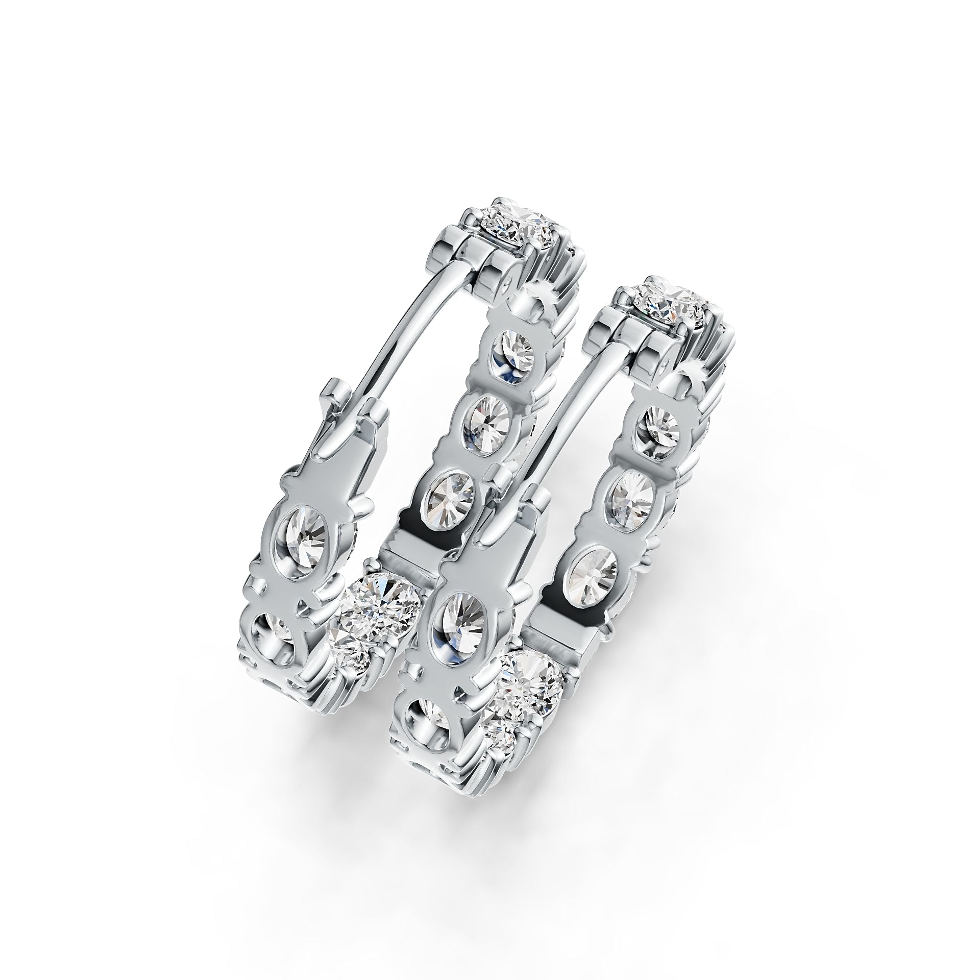10K Gold Semi Mount Earrings Setting Oval OV 5X4mm DHJ