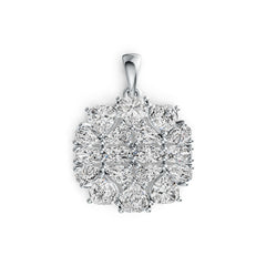 Sterling Silver Semi Mount Pendant Setting Pear PE 5X3mm OV 5X3mm HT 5X5mm DHJ