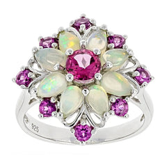 10K Gold Semi Mount Ring Setting Round RD 5x5mm PE Cabochon 5x4mm Moissanite Accent DHJ