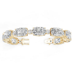 10K Gold Semi Mount Bracelet Setting Round Ro 16x10mm Moissanite Accent Syz Jewelry