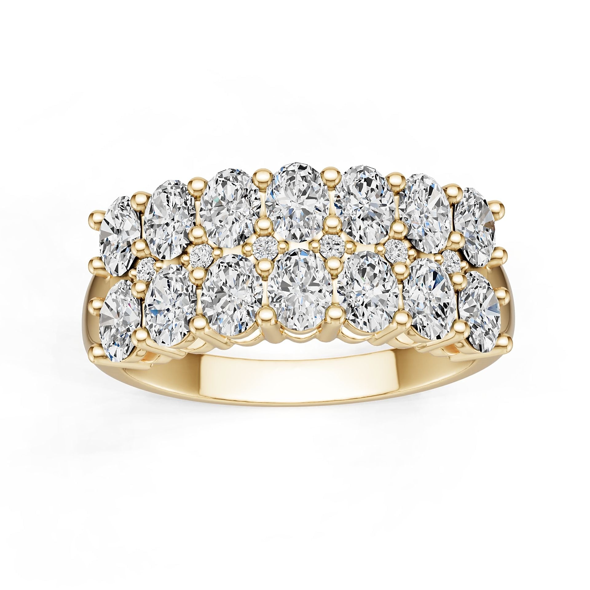 18K Gold Semi Mount Ring Setting Oval Ov 4x3mm Diamond Accent Syz Jewelry