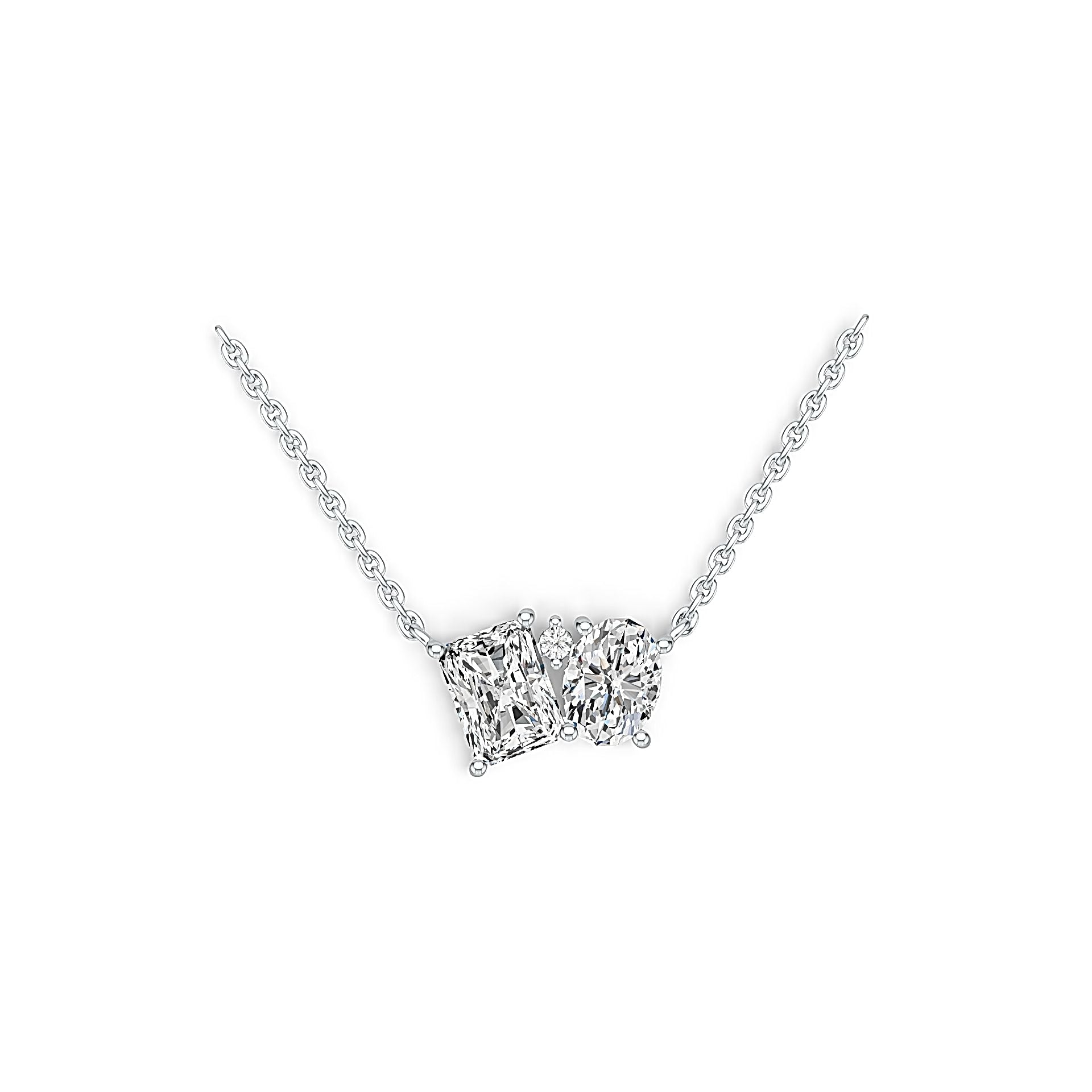 Sterling Silver Semi Mount Pendant Setting Emerald OCT 8x6mm OV 8x6mm Syzjewelry