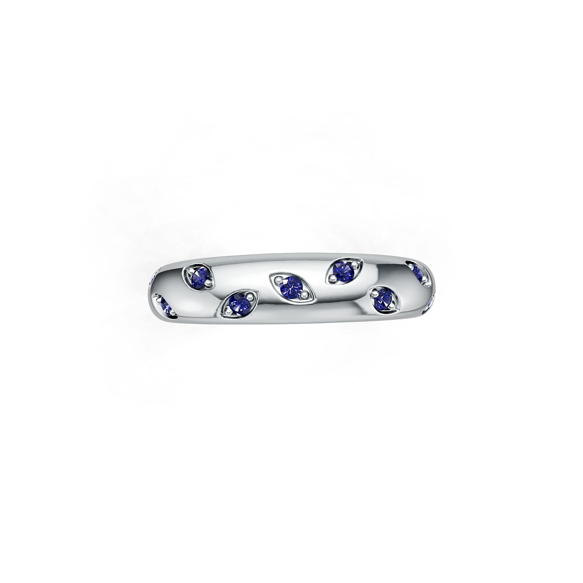 Platinum Semi Mount Ring Setting Round Rd 4mm Diamond Accent Syzjewelry