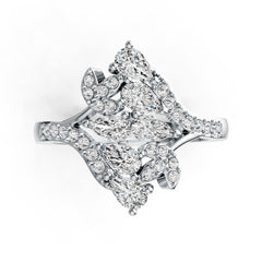 Sterling Silver Semi Mount Ring Setting Pear PE 5X3mm DHJ