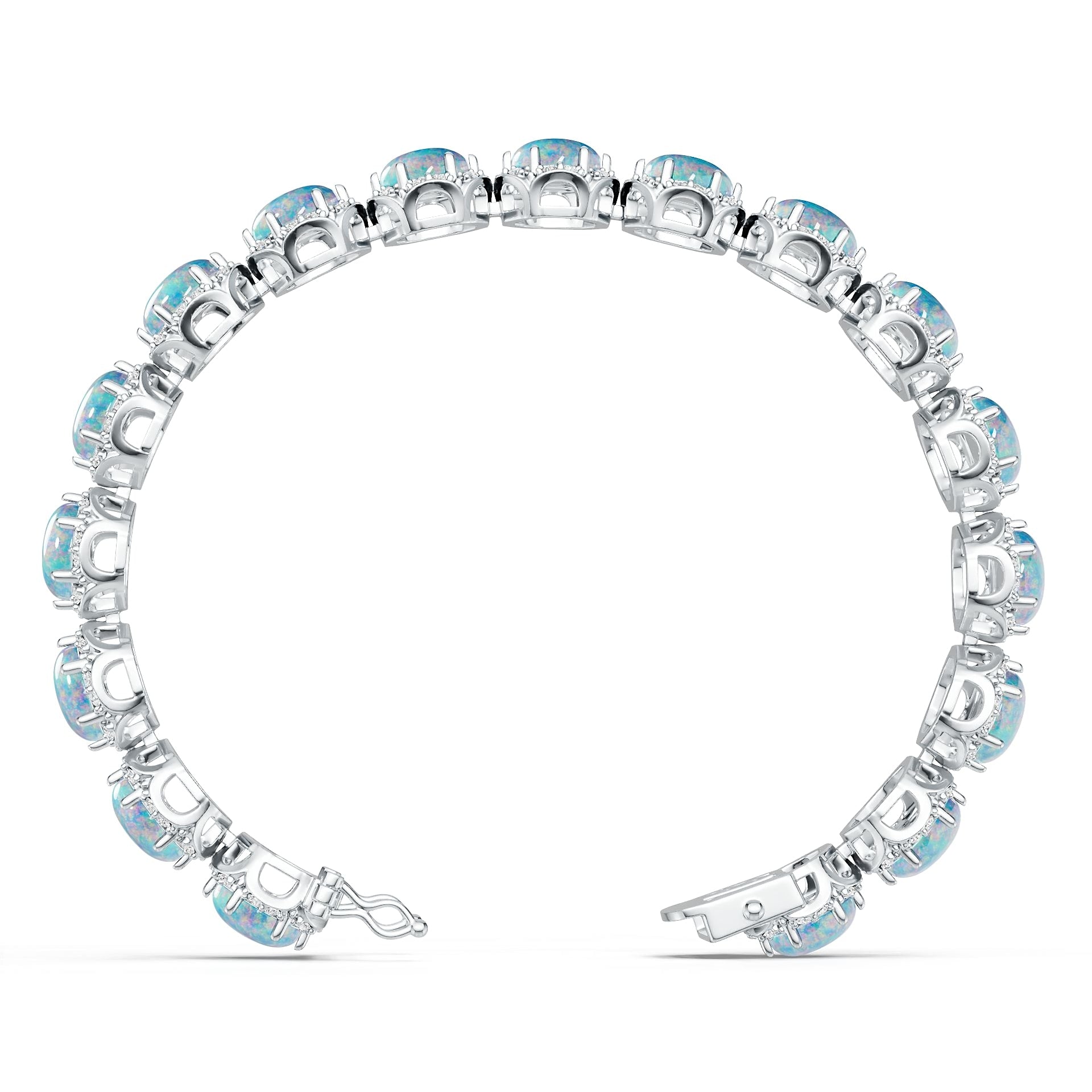 18K Gold Semi Mount Bracelet Setting Round Ro Syz Jewelry