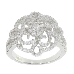 10K Gold Semi Mount Ring Setting Round RD 3x3mm Moissanite Accent DHJ