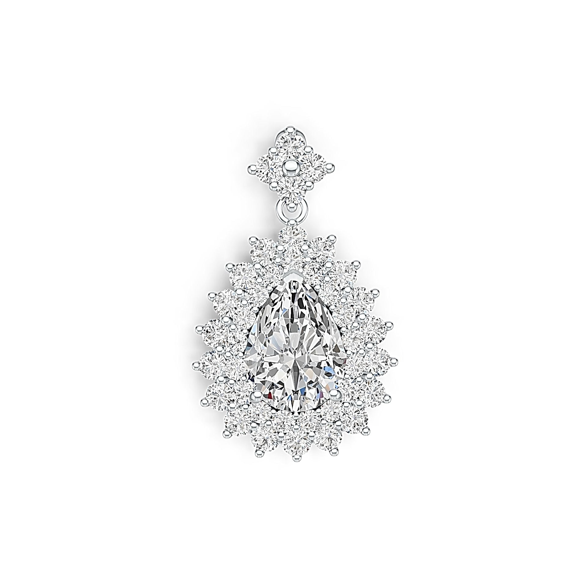 Sterling Silver Semi Mount Pendant Setting Pear PE 15X11mm Syzjewelry