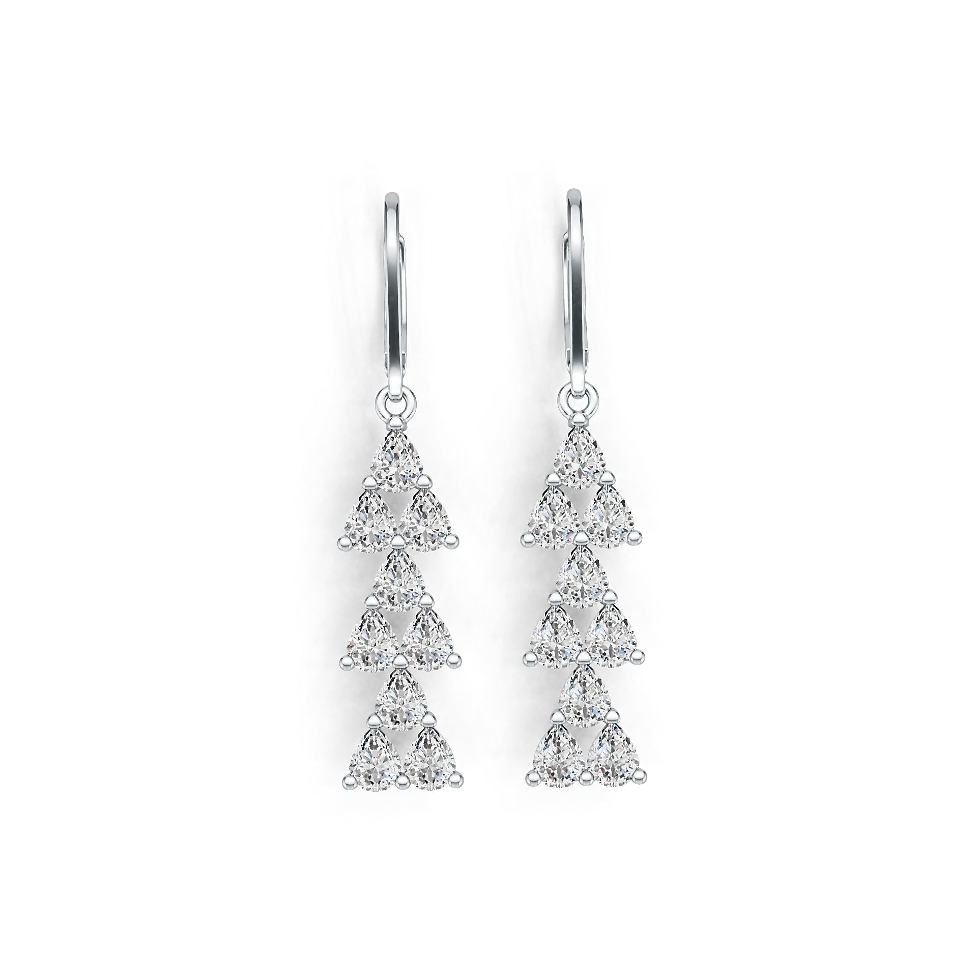 Sterling Silver Semi Mount Earrings Setting Pear PE 4X3mm DHJ