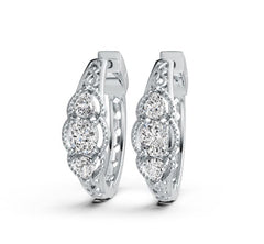 14K Gold Semi Mount Earrings Setting Oval OV 5X4mm PE 4X3mm DHJ