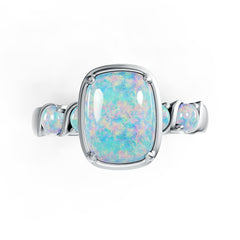 Sterling Silver Semi Mount Ring Setting Cushion CU 9x7mm RD 3X3mm DHJ