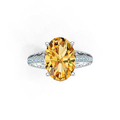 Sterling Silver Semi Mount Ring Setting Oval OV 14X10MM DHJ