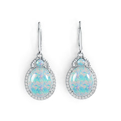 Sterling Silver Semi Mount Earrings Setting Oval OV 12X10mm  3X3mm Cabochon DHJ