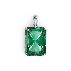 18K Gold Semi Mount Pendant Setting Emerald OCT 16X12mm DHJ