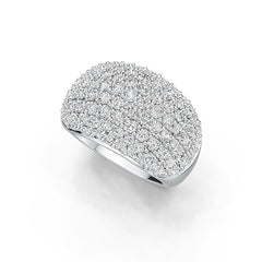 Platinum Semi Mount Ring Setting Round RD 2x2mm Diamond Accent DHJ