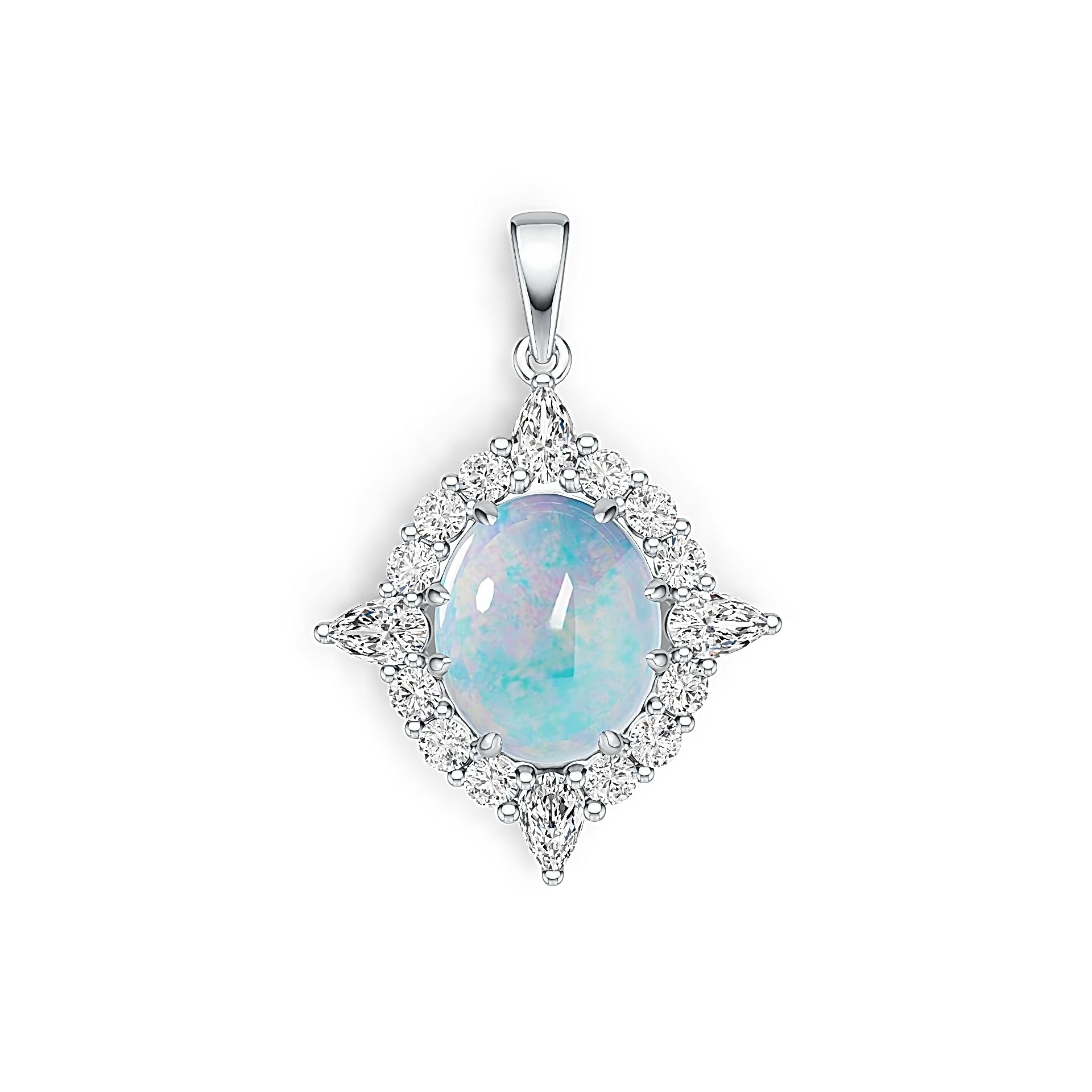 Sterling Silver Semi Mount Pendant Oval OV 12x10mm Cabochon Syzjewelry