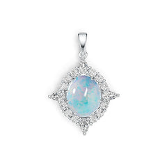 Sterling Silver Semi Mount Pendant Oval OV 12x10mm Cabochon Syzjewelry