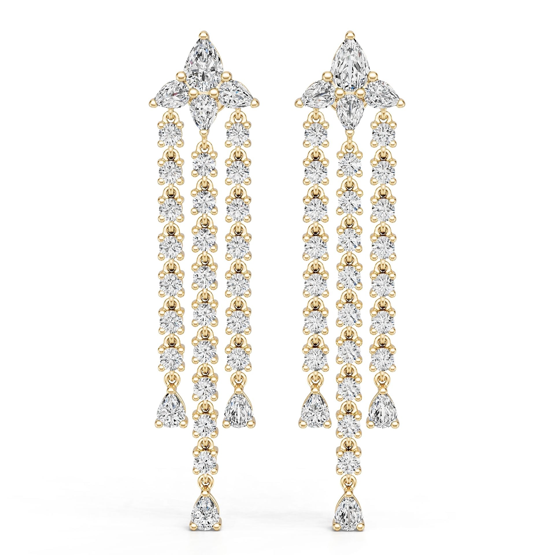 Platinum Semi Mount Earrings Setting Pear Pe 6x4mm Diamond Accent Syz Jewelry
