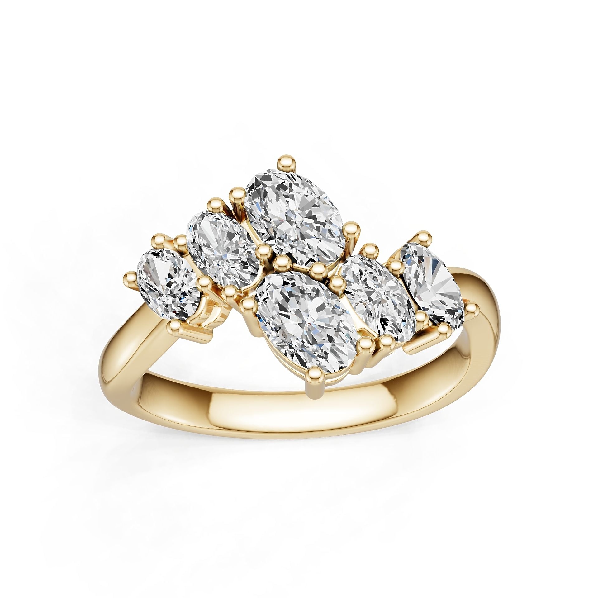 Sterling Silver Semi Mount Ring Setting Round Ro 5x4mm Diamond Accent DHJ