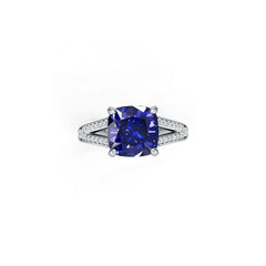 Sterling Silver Semi Mount Ring Setting Cushion Cu 9x9mm Syzjewelry