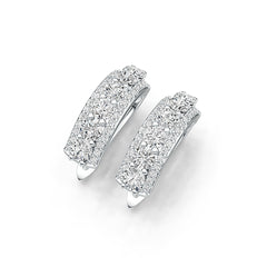 10K Gold Semi Mount Earrings Setting Round RD 4x4mm Moissanite Accent DHJ
