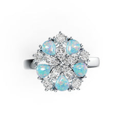 Sterling Silver Semi Mount Ring Setting Pear PE 5X4mm DHJ
