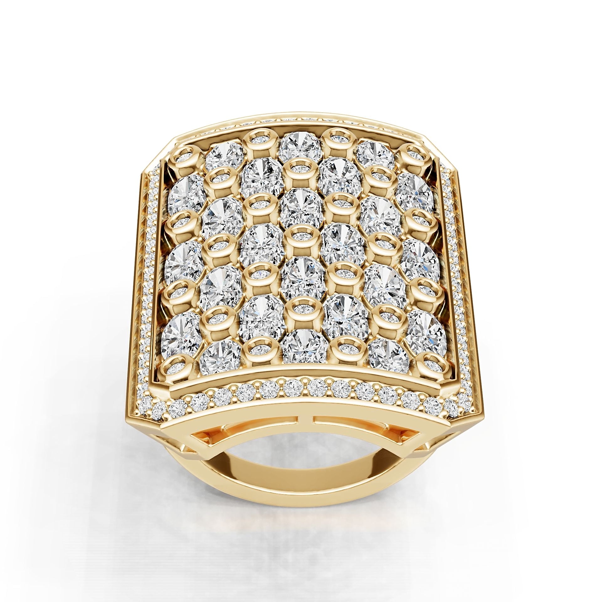 10K Gold Semi Mount Ring Setting Oval Ov 5x3mm Moissanite Accent Syz Jewelry