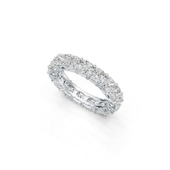 18K Gold Semi Mount Ring Setting Cushion CU 4X4mm 17-Stones DHJ