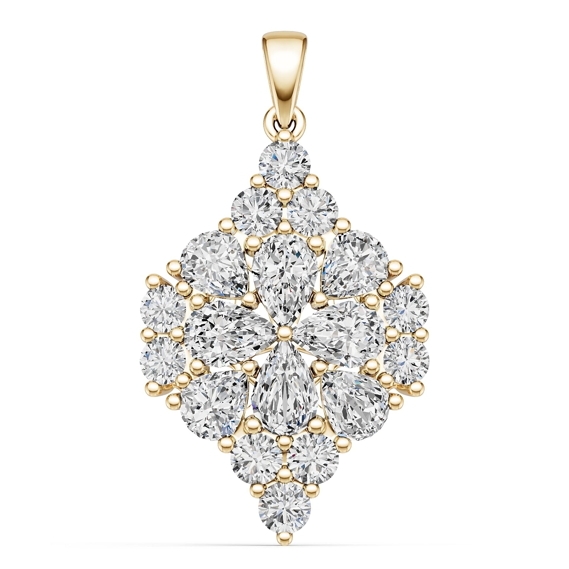 10K Gold Semi Mount Pendant Setting Round Ro 14x2mm Syz Jewelry