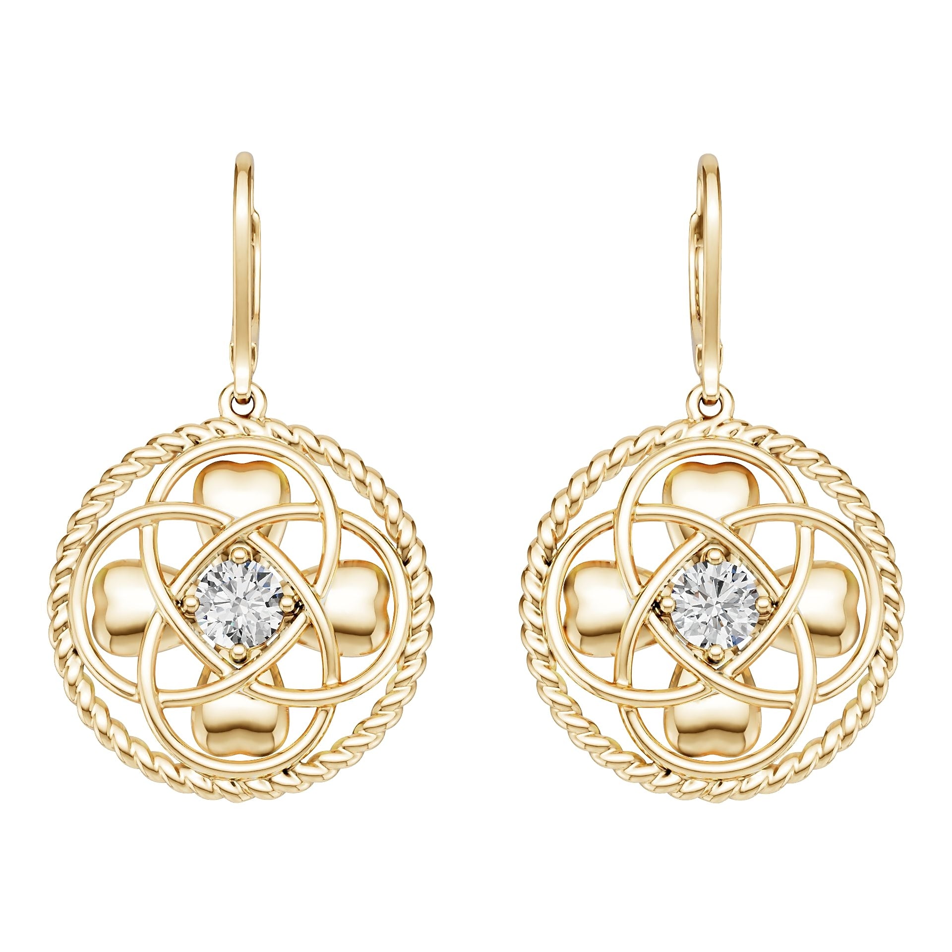 Platinum Semi Mount Earrings Setting Round Ro 6x6mm Syz Jewelry