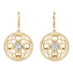 Platinum Semi Mount Earrings Setting Round Ro 6x6mm Syz Jewelry