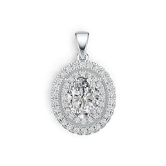 Sterling Silver Semi Mount Pendant Setting Oval OV 9x7mm DHJ