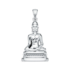 Sterling Silver Pendant Solid Buddha Theme DHJ