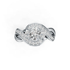 Sterling Silver Semi Mount Ring Setting Round RD 5X5mm Twist Syzjewelry