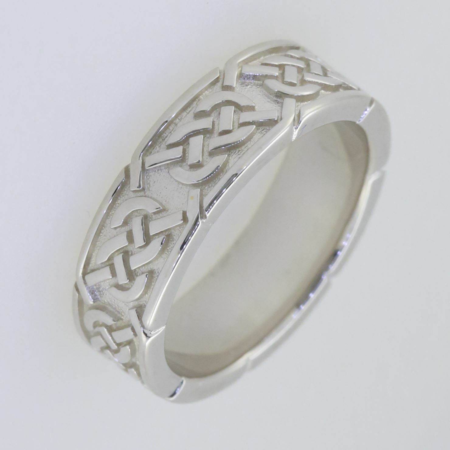18K Gold 6 mm Band Celtic Knot Band Ring Syzjewelry
