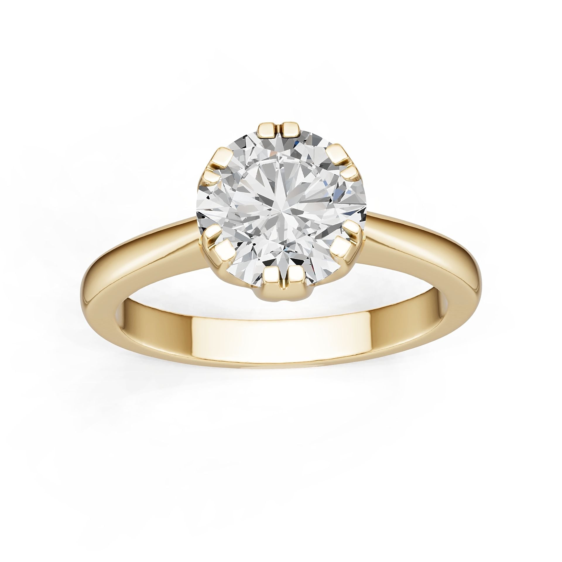 Sterling Silver Semi Mount Ring Setting Round RD 8X8mm Syzjewelry