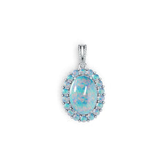 Sterling Silver Semi Mount Pendant Setting Oval OV 14x10mm Cabochon Syzjewelry