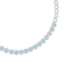 18K Gold Semi Mount Necklace Setting Round Ro 7x7mm Diamond Accent Syz Jewelry
