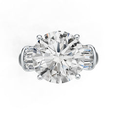 Sterling Silver Semi Mount Ring Setting Round RD 12.5mm DHJ