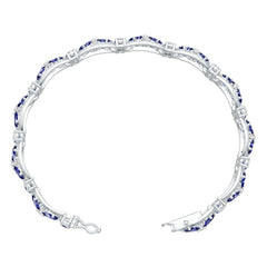 Platinum Semi Mount Bracelet Setting Round Ro 6x4mm Syz Jewelry