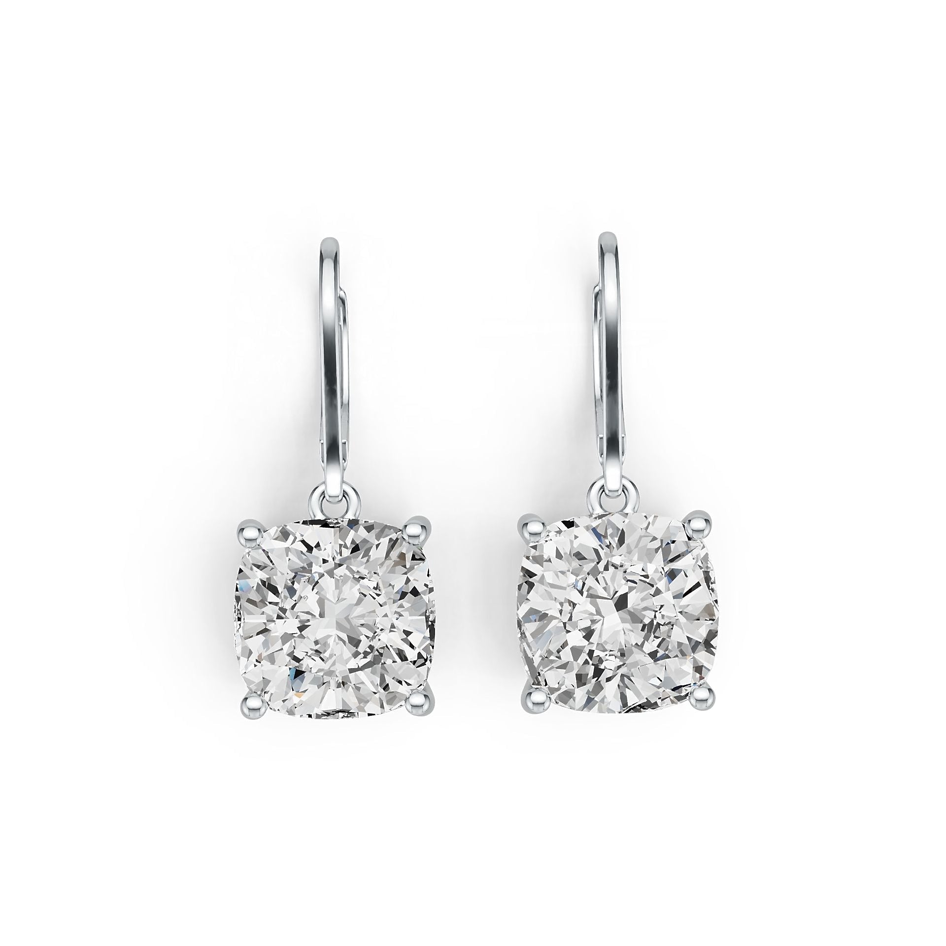 10K Gold Semi Mount Earrings Setting Cushion CU 10X10mm DHJ