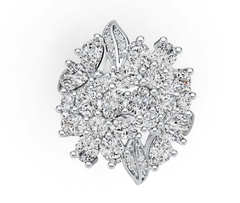 Sterling Silver Semi Mount Ring Setting Pear PE 5x4mm OV 4x3mm DHJ