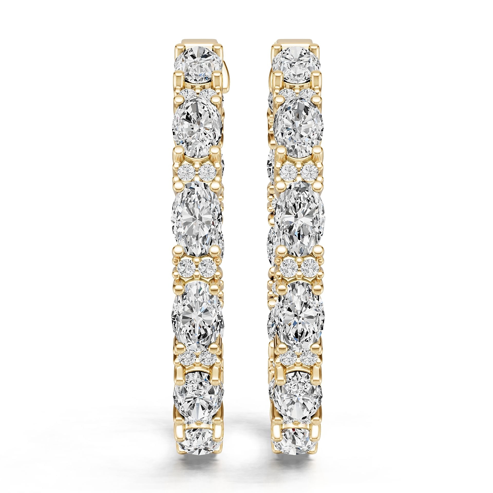 10K Gold Semi Mount Earrings Setting Oval Ov 6x4mm Syz Jewelry