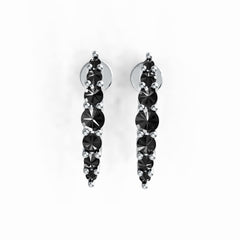 18K Gold Earrings with or Moissanite Drop Earrings Diamond Accent DHJ