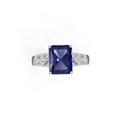 10K 14K Gold or Platinum Semi Mount Ring Setting Emerald Em 10x8mm Diamond Accent Syzjewelry
