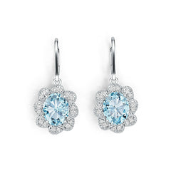 14K Gold Semi Mount Earrings Setting Oval OV 10X8mm Diamond Accent DHJ